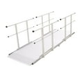 thumbnail image 1 of 8' L Silver Spring Folding Aluminum Mobility Ramp with Dual Handrails, 850 lb. Capacity, 2in Siderails, Textured Traction, Scooter or Wheelchair Access, 1 of 7