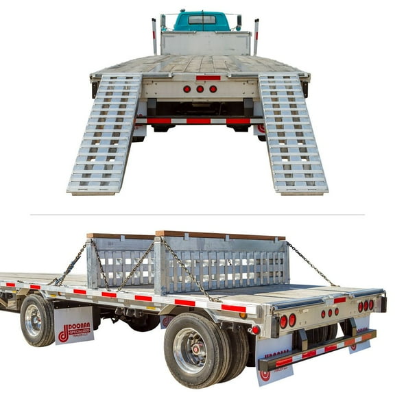8'L x 20inW 2-Bunk Load Leveler 2-Ramp System for 26inH Step Deck Trailers 23,500 lb. Capacity