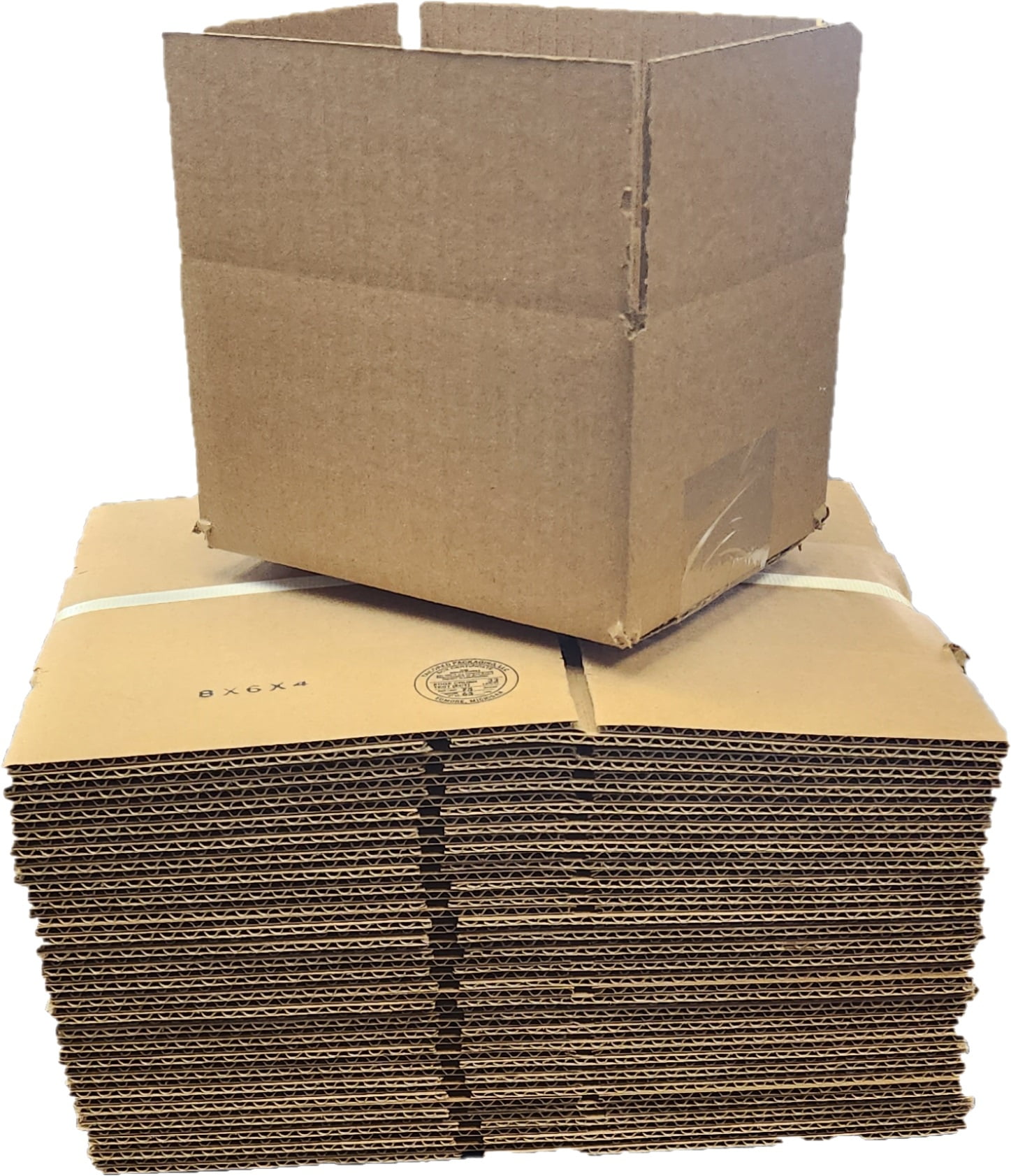 8"L x 6" W x 4" H, 50 Pack Tailored Packaging Corrugated Shipping Boxes