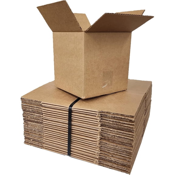 8"L x 6" W x 6" H, 25 Pack Tailored Packaging Corrugated Shipping Boxes