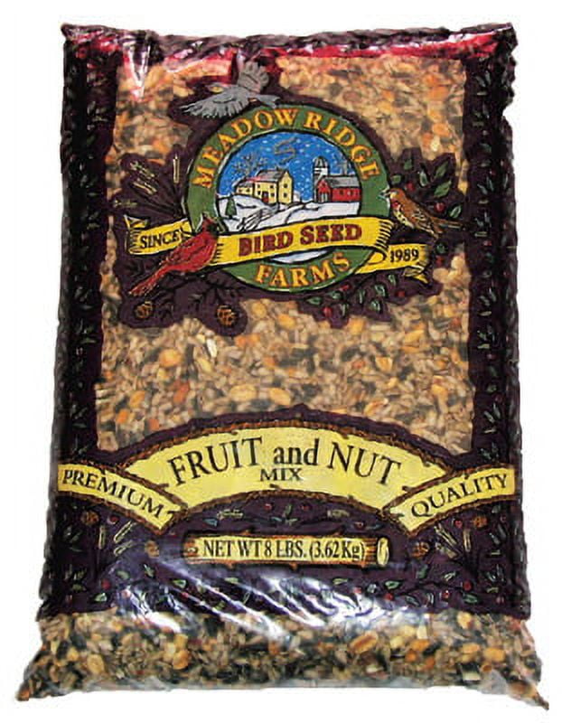 8 LB Fruit & Nut Bird Food Ingredients Peanuts Black Sunflower Seeds