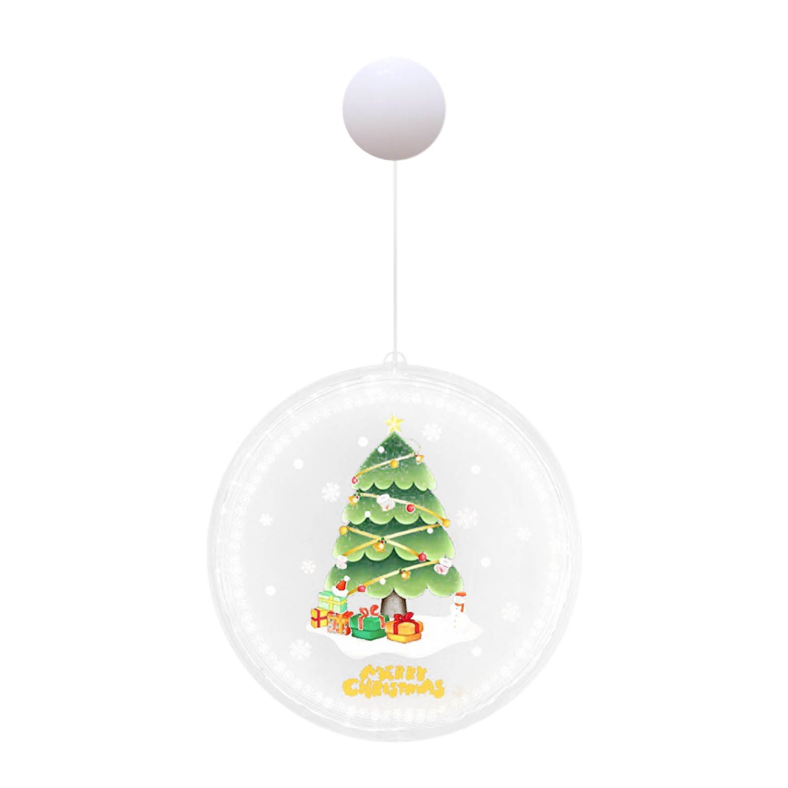 8" LED Christmas Ornament, Lighted Hanging Plastic Ornaments for Christmas Tree, Light Up