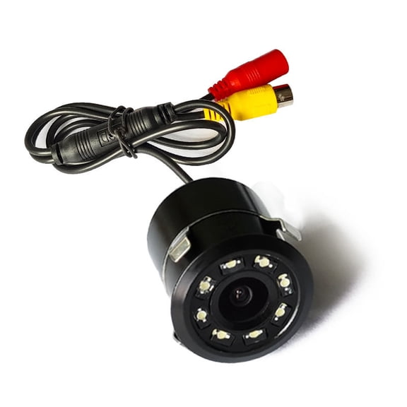 8 LED Flush Mount Car Backup Camera, HD Night Vision, Waterproof, Reverse Parking Assist
