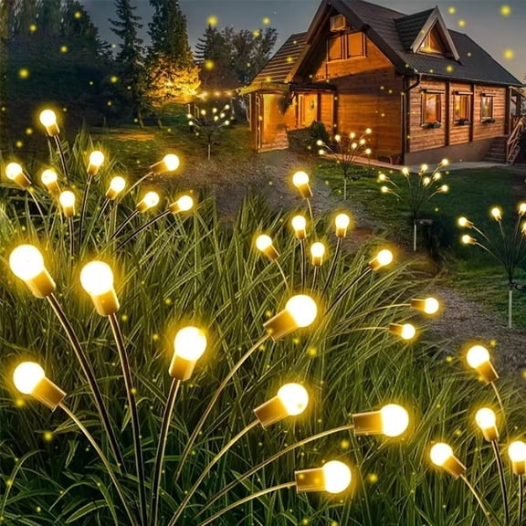8 LED Solar Firefly Light Outdoor Waterproof Wedding Party Ornament Garden Lawn Paths Decoration Solar Garland Lights
