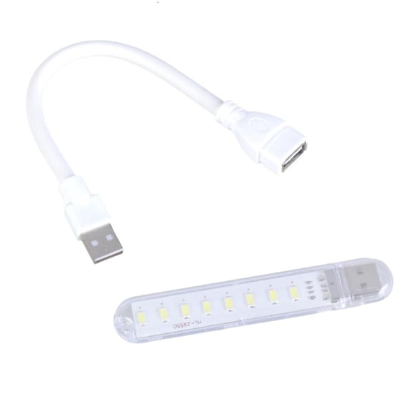 8 LED USB Light with Flexible Tube for Adjustable Illumination in Camping