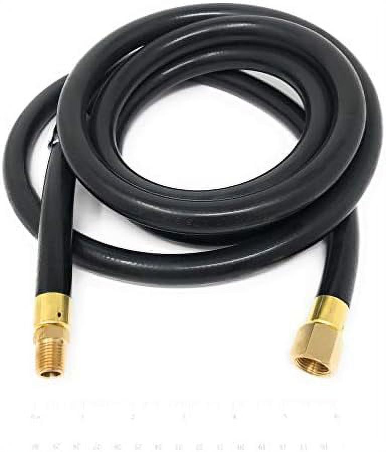 8' LP Propane Gas Hose Assembly 3/8" Female Flare x 1/4 Male NPT Brass