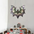 thumbnail image 1 of 8" Large Bat Crystal Sun Acrylic Catcher Colored Prisms,Halloween Bat Decoration Suncatcher,Stained Glass Window Hanging,For Windows, Room, Chandelier, Garden Home Decor, 1 of 9