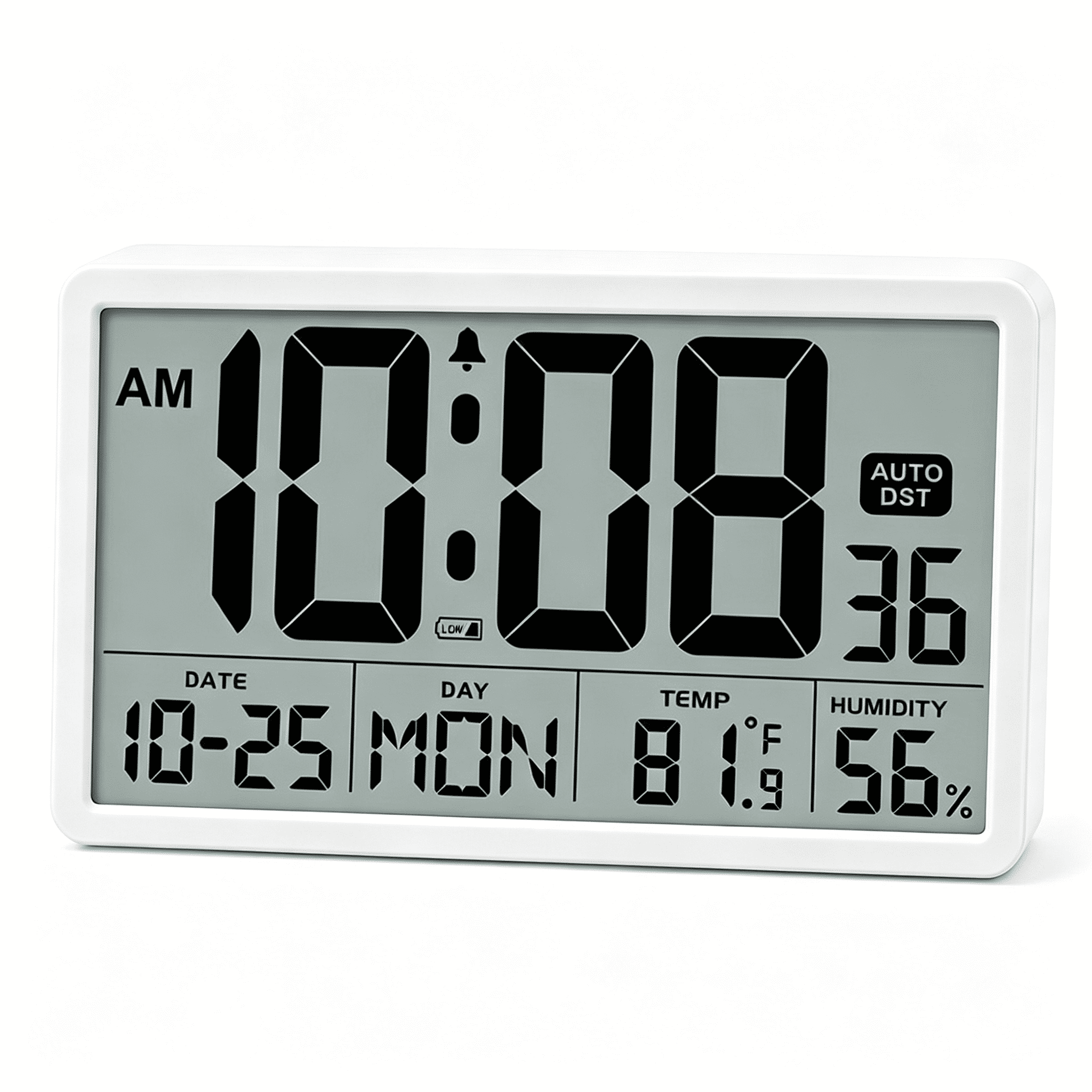 8'' Large Digital Wall Clock, Battery Operated Wall Clock with Jumbo ...