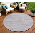 thumbnail image 1 of HomeRoots 613111 8 ft. Lavender & Lilac Round Abstract Washable Indoor & Outdoor Area Rug, 1 of 5