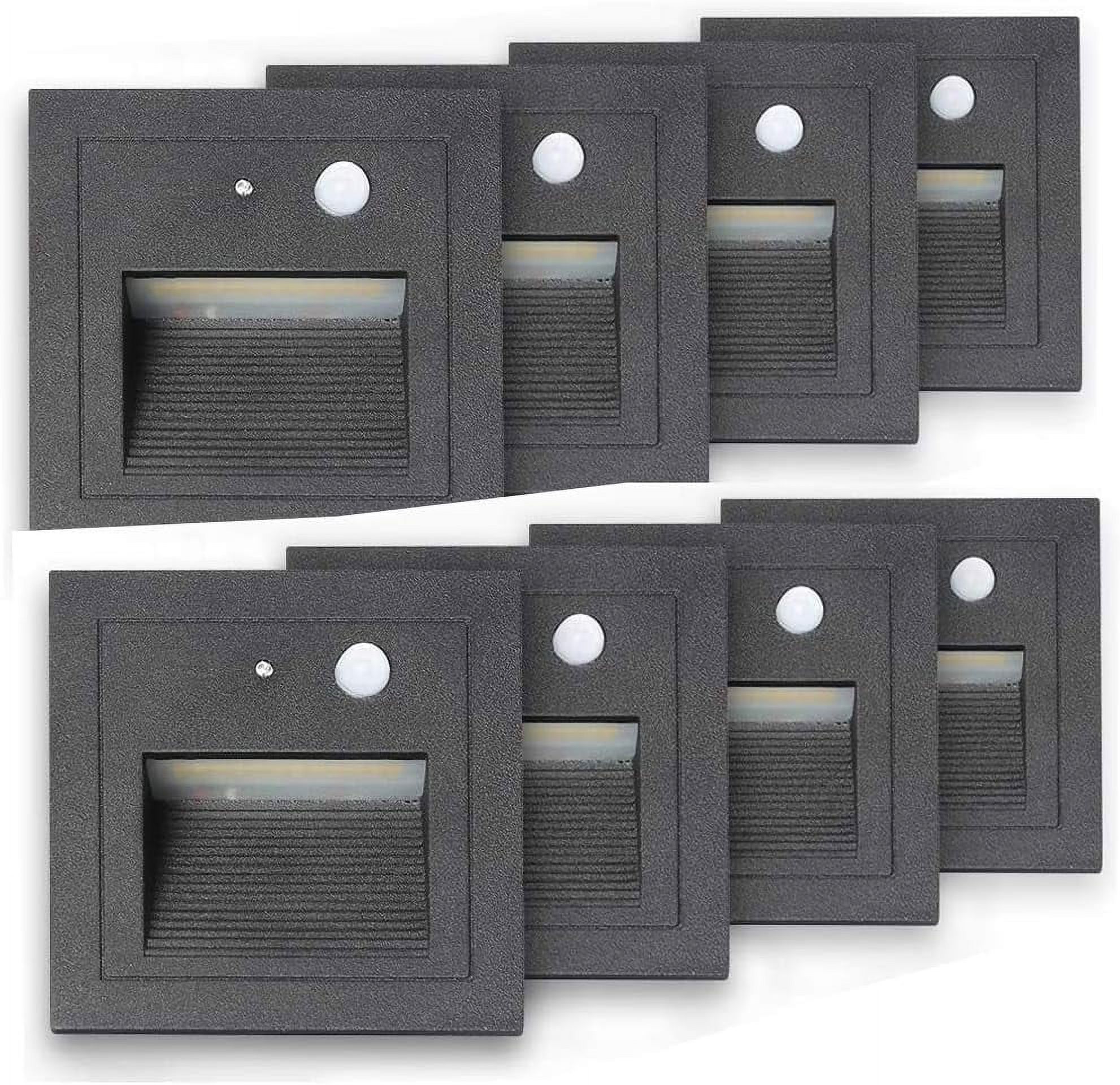 8 Led Recessed Wall Light 3W Wall Sconce Stair Step Light Lamp Motion