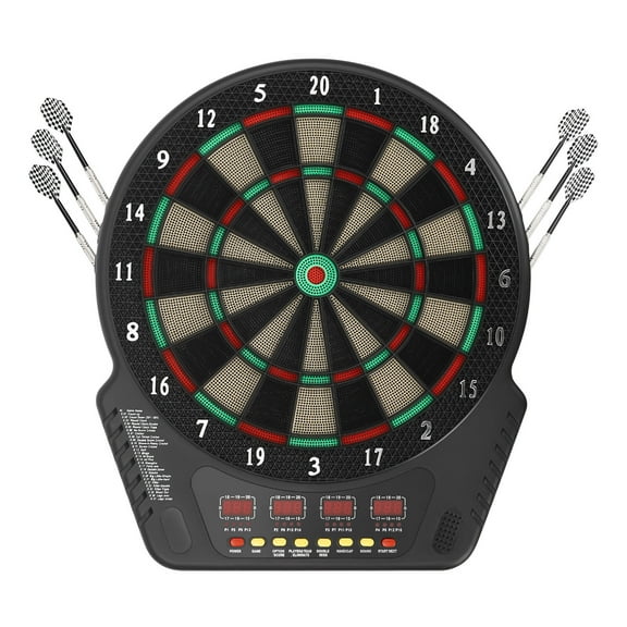 8 Levels Electronic Dart Board Wall Mounted Innovative Dart Machine w/ 6 Darts