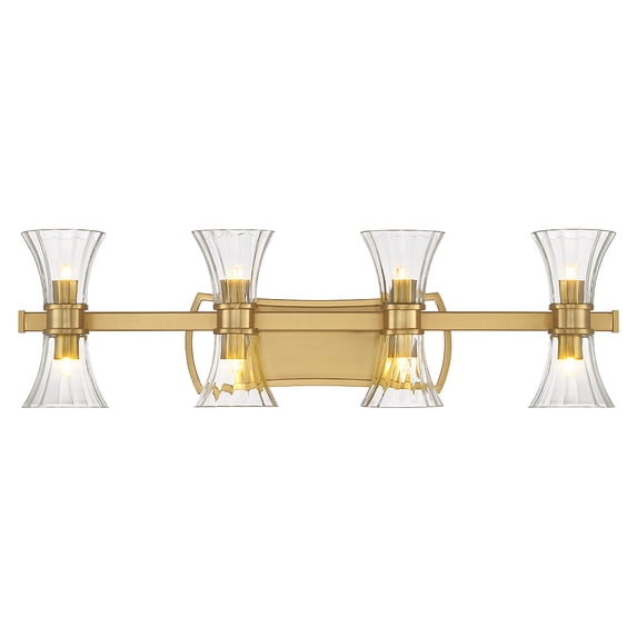 Warm Brass LED Bathroom Vanity from the Bennington Collection