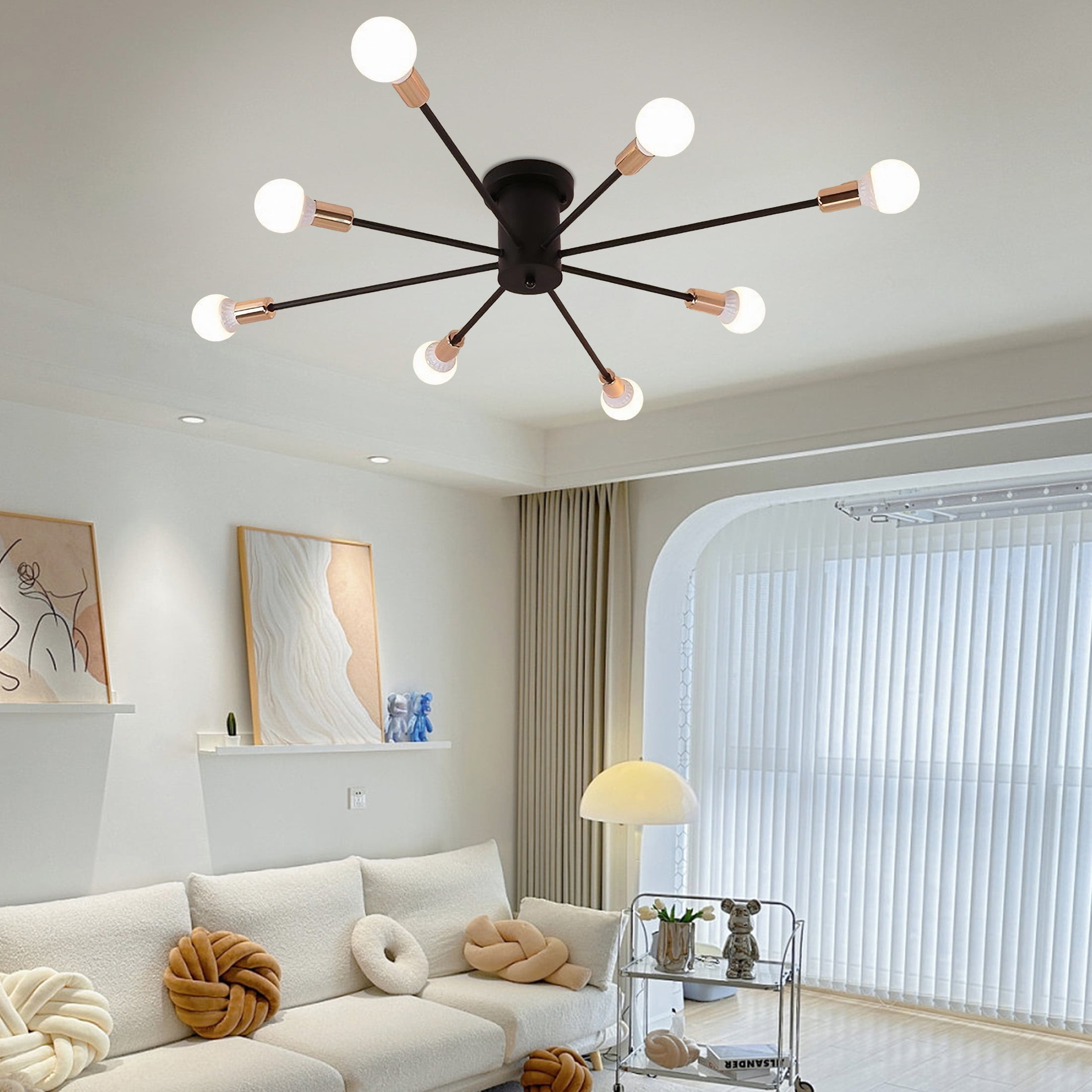 3-Ring Modern LED Chandelier – Dimmable, Adjustable Height, Black Finish For Dining Room, Living Room, Foyer