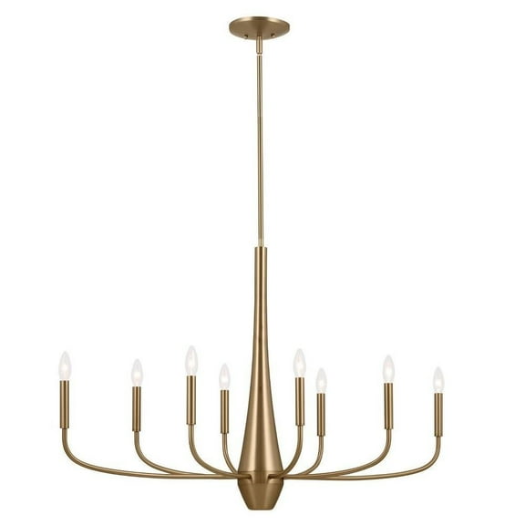 8 Light Chandelier-27 inches Tall and 18.5 inches Wide-Champagne Bronze Finish Bailey Street Home 147-Bel-5016829