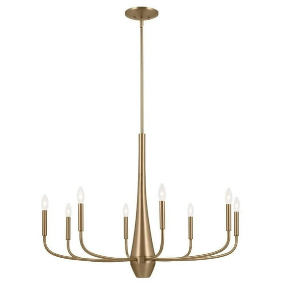 8 Light Chandelier-27 inches Tall and 36 inches Wide-Champagne Bronze Finish Bailey Street Home 147-Bel-5016798