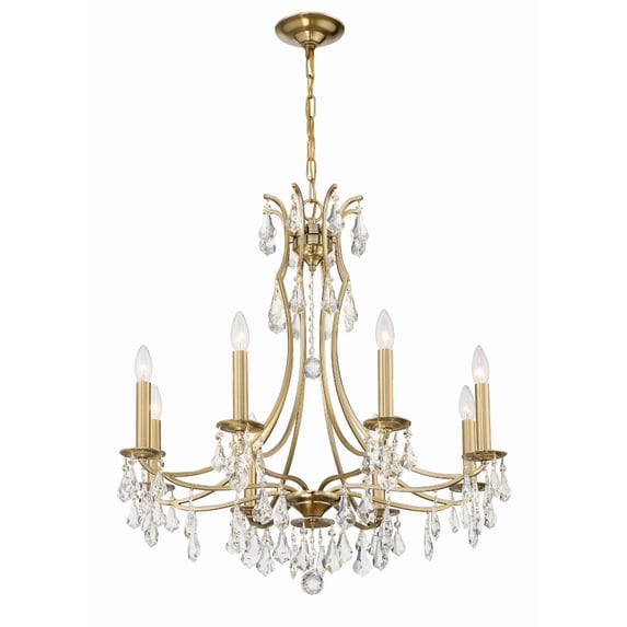 5938-VG-CL-MWP Crystorama Lighting Cedar - 8 Light Chandelier-29 Inches Tall and 28 Inches Wide -Traditional Installation