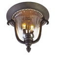 thumbnail image 1 of Kalco Lighting Santa Barbara 2-light Aluminum Outdoor Flush Mount in Black, 1 of 2