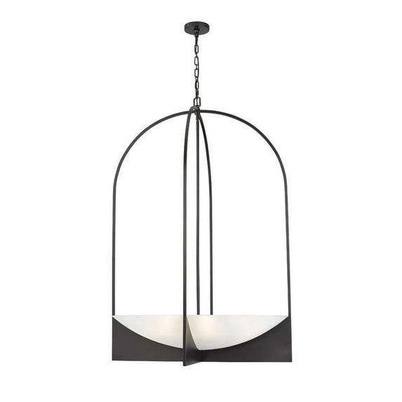 8 Light Chandelier in Industrial Style-48.5 inches Tall and 32 inches Wide-Matte Black Finish Bailey Street Home 372-Bel-5172067