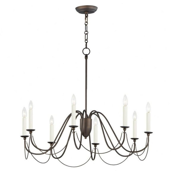 8 Light Chandelier in Traditional Style-30 inches Tall and 36 inches Wide-Chestnut Bronze Finish Bailey Street Home 93-Bel-4528265