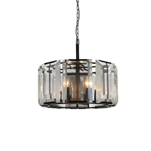 CWI Lighting Jacquet 8 Light Farmhouse Metal Chandelier in Black