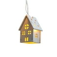 thumbnail image 1 of 8-Light Christmas Cottage String Lights Wooden House Decor with Cutout Windows Holiday Lighting, 1 of 6
