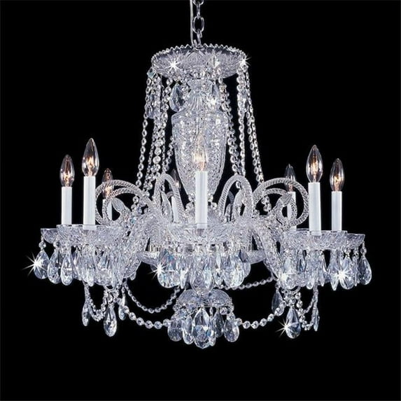 8 Light Continental Crystal Chandelier - Chrome-48- 5620-8HC