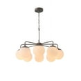 thumbnail image 1 of 8 Light Curved Globe Mid Century Brass Sputnik chandelier light Fixture, 1 of 5