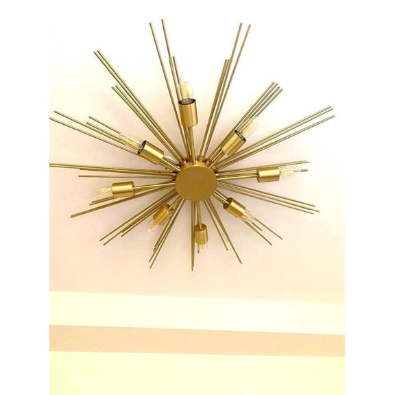 8 Light Elegant Ceiling Flush mount Sputnik Chandelier Mid Century Stilnova Modern Light Sputnik Chandelier