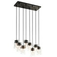 thumbnail image 1 of 8 Light Farmhouse Simple Kitchen Island Light Fixture with Clear Mason Jar Style Glass-Olde Bronze Finish Bailey Street Home 147-Bel-1759958, 1 of 5