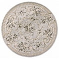 thumbnail image 1 of 8' Light Grey Floral Round Indoor Area Rug, 1 of 2