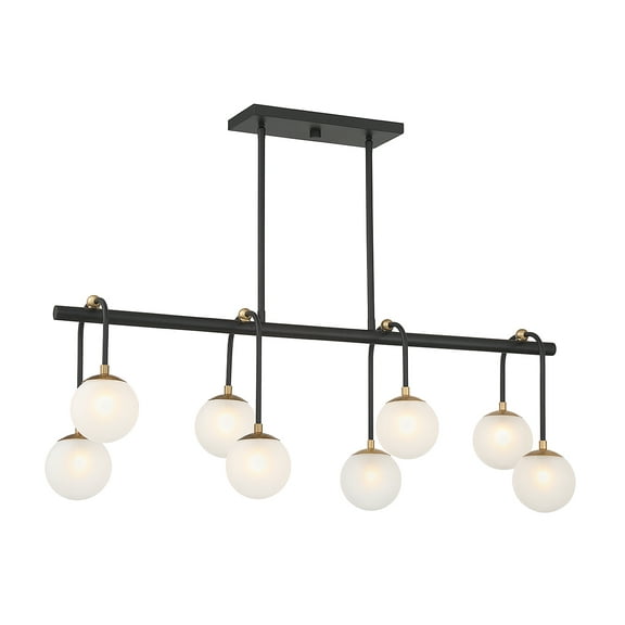8 Light Linear Chandelier In Mid-Century Modern Style-13 Inches Tall And 10 Inches Wide Savoy House 1-6699-8-143