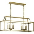 thumbnail image 1 of 8 Light Linear Chandelier with Traditional Inspirations 19 inches Tall By 12.5 inches Wide-Natural Brass Finish Bailey Street Home 147-Bel-4187297, 1 of 10