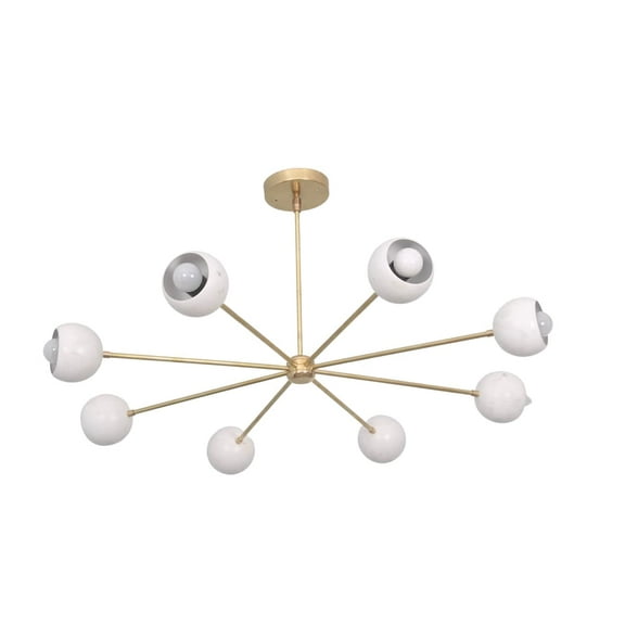 8 Light Modern Raw Brass chandelier light Fixture