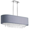 thumbnail image 1 of 8 Light Oval Crystal Chandelier with Silver Lycra Shade, 1 of 1