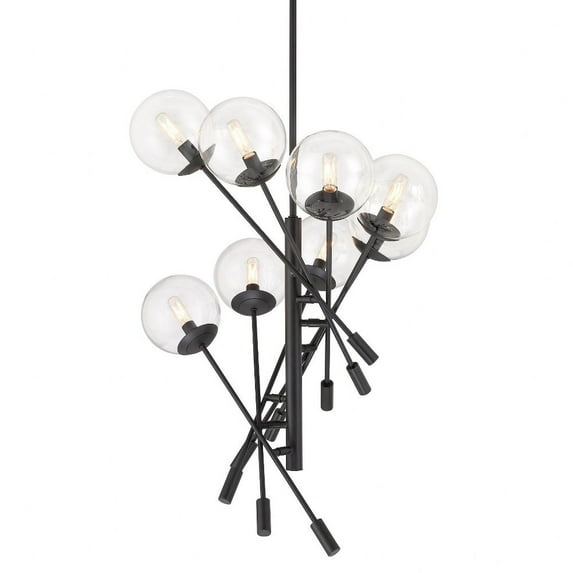 2748-66A-Minka Lavery-Auresa - 8 Light Pendant-24.13 Inches Tall and 32 Inches Wide-Coal Finish
