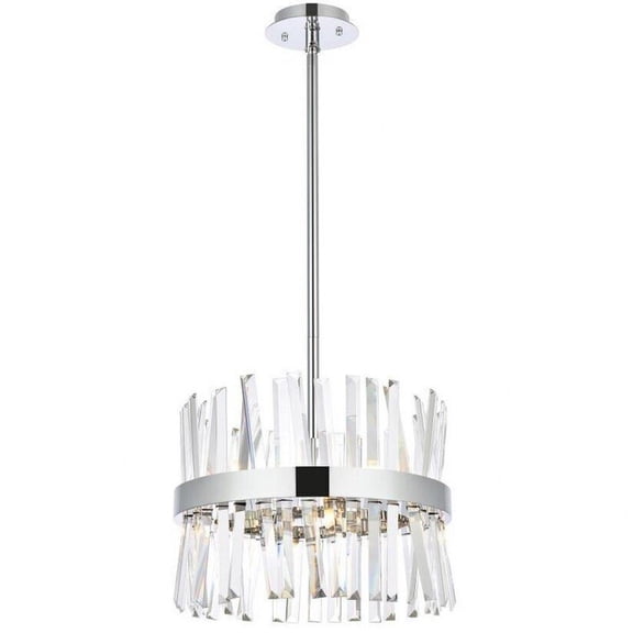 8 Light Round Pendant in Modern Style-12 inches Tall and 16 inches Wide-Chrome Finish Bailey Street Home 390-Bel-5048092