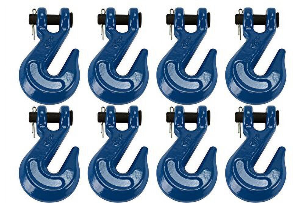 8 Lot 5/16" Chain Grab Hook Pin Clevis Rigging Tow Transport Truck