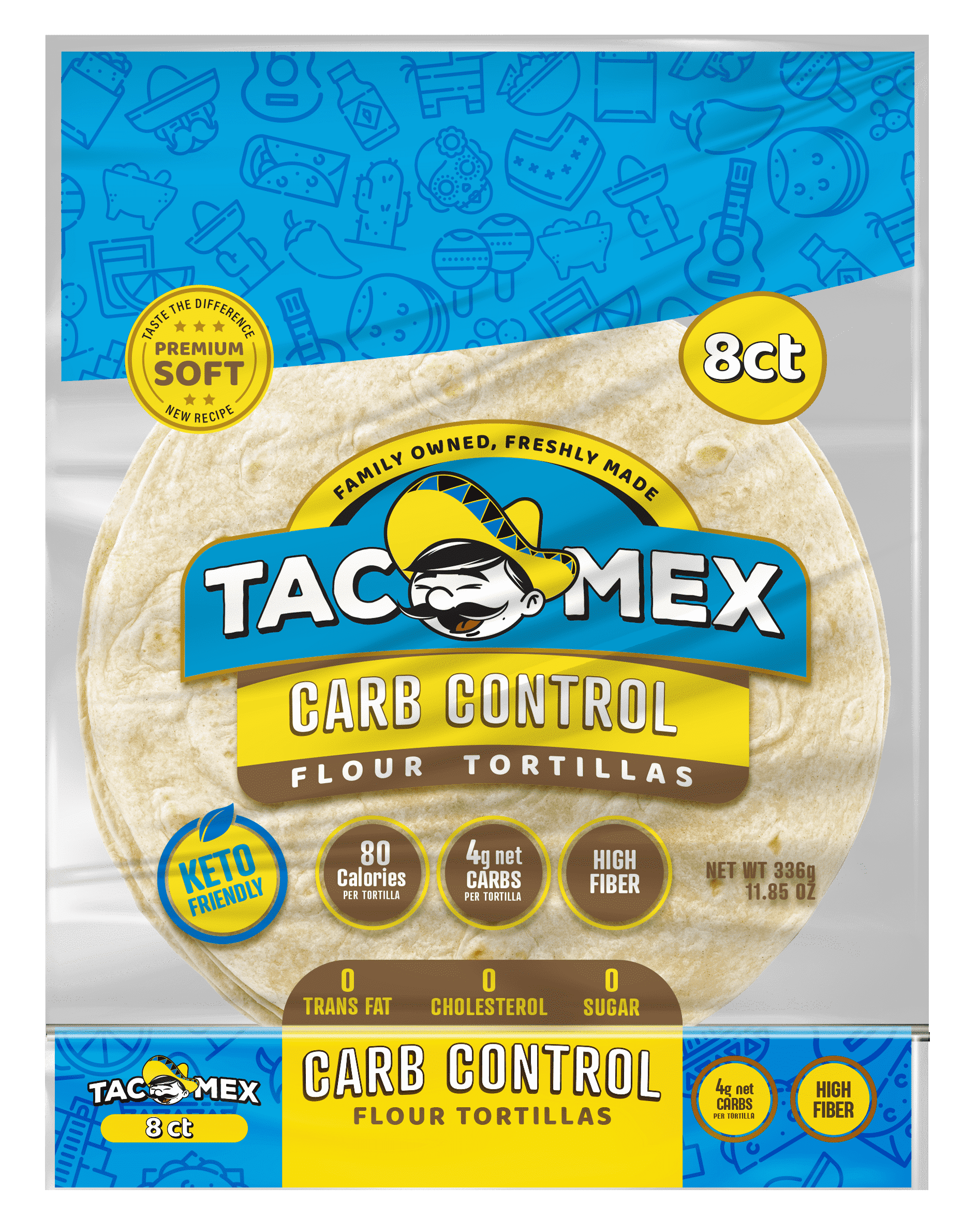 TacoMex Low Carb Flour Tortillas, 8 Count, 11.85 oz