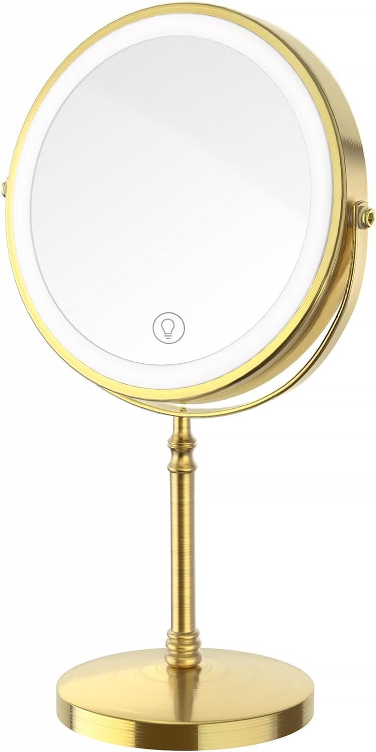 8" Magnifying Lighted Makeup Mirror, Rechargeable Double Sided Mirror