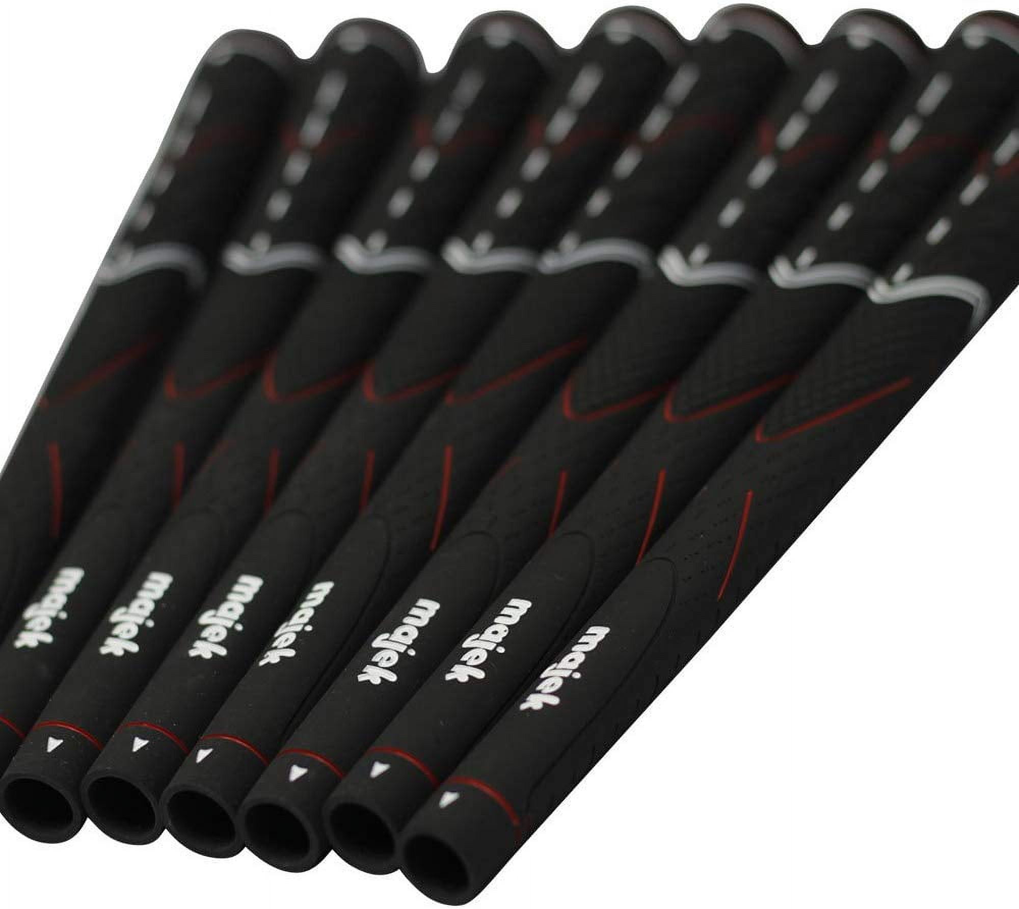 8 Majek Men's Tour Pro Black Midsize Golf Grips
