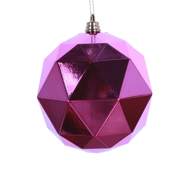 8" Mauve Shiny Geometric Ball