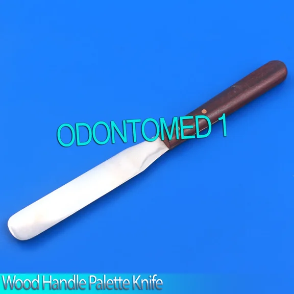 8" Medium Wood Handle Stainless Steel Palette Knife