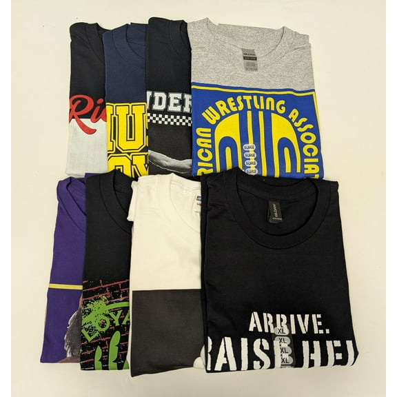 8 Men Size X-Large WWE T-shirts Cena Orton Undertaker The Rock Lot 1