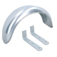 thumbnail image 1 of 8" Metal Mudguards Fender (Single) Offset Fit & 2 LARGE Brackets, 1 of 6