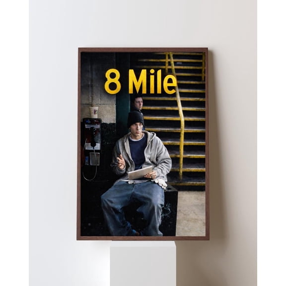 8 Mile Wall Art Eminem Movie Hip Hop Rap Film Urban Street Aesthetic Motivation Music Cinema Decor, Unframed Poster