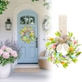 thumbnail image 1 of 8" Mini Easter Wreaths for Kitchen Cabinet, Small Spring Artificial Easter Egg Wreath with Ribbon Bow for Window Front Door Table Centerpiece Farmhouse Decor, 1 of 7
