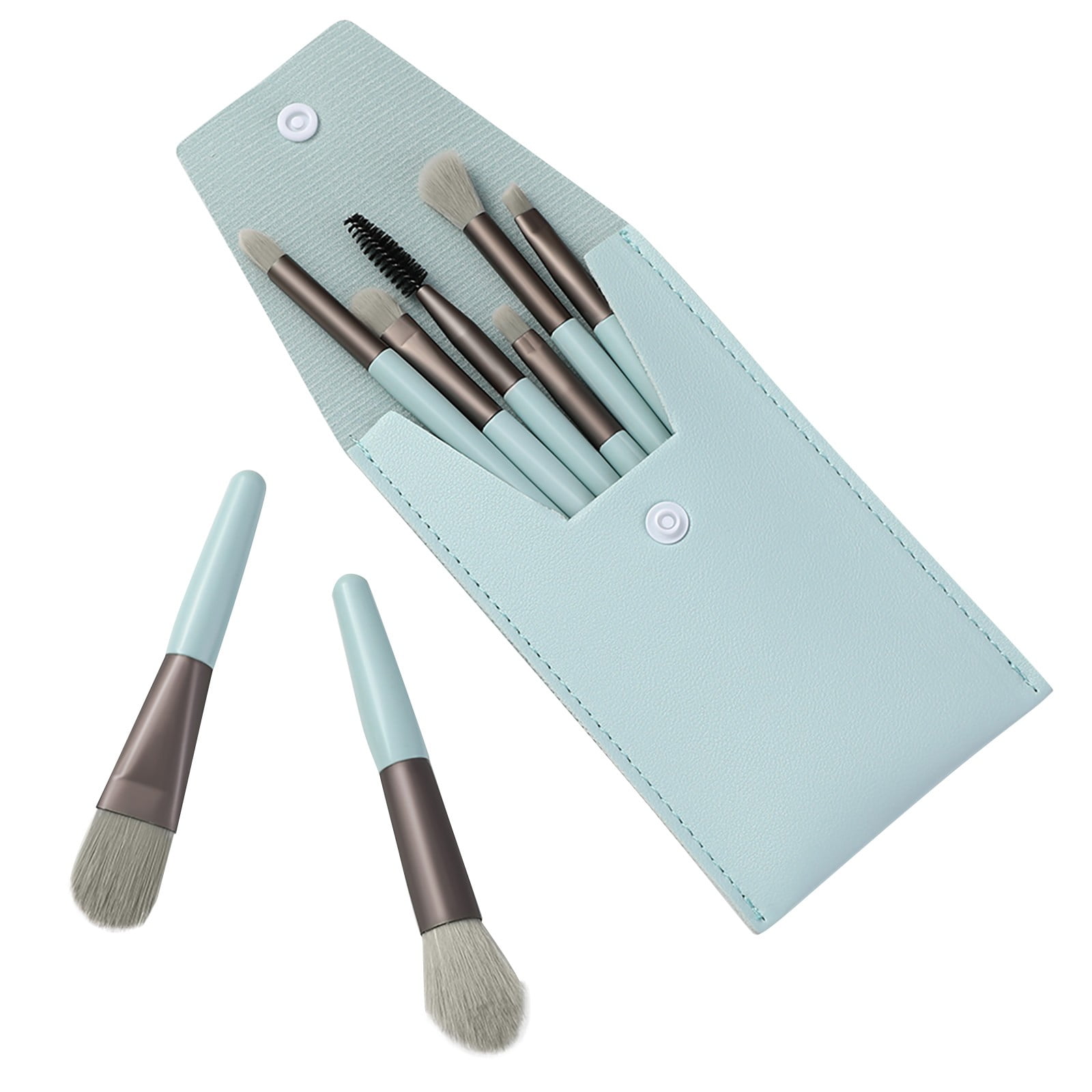 8 Mini Make up Brush Set Wood Handle Morandi Portable Makeup