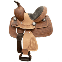 8" Miniature Western Barrel Saddle – Lightweight Pony Saddle for Kids & Mini Horses