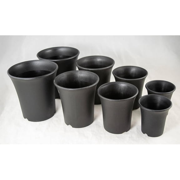 8 Mix Japanese Round Cascade Plastic Bonsai Pot, Cactus & Succulent, Orchid Planter - 2.75"/3.5"/4"/4.75