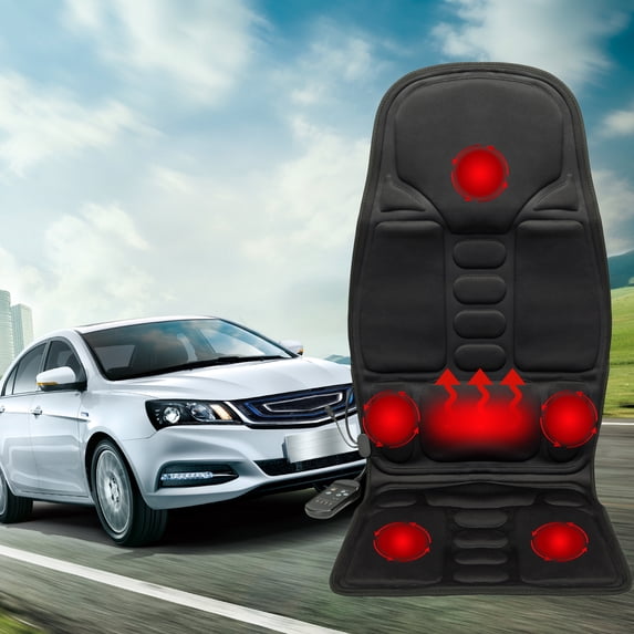 8 Mode 3 Intensity Black Comfortable Full Body Electric Hot Heater Vibration Back Massager Car Heat Pad Home Chair Seat Cushion